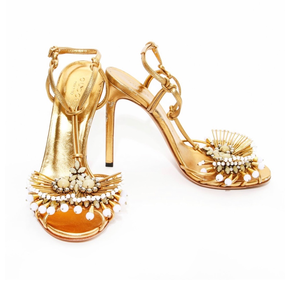 Rare Gucci gold heels. Size 37